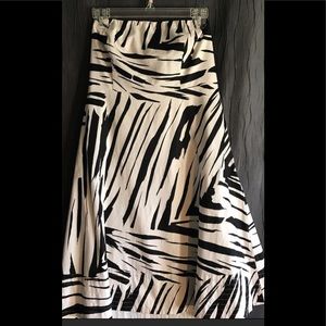 Gorgeous zebra print strapless dress